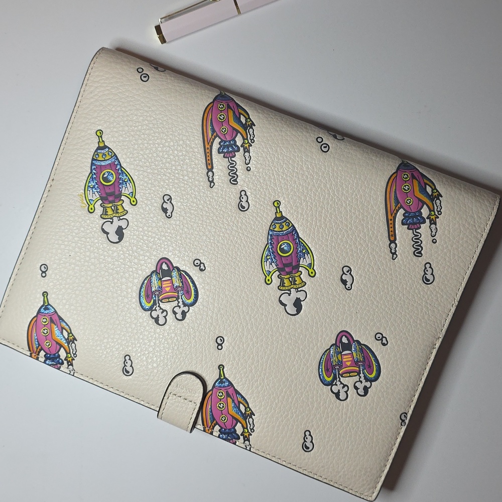 Coach Colorful Rocket Print Notebook Cover - pebbled leather - Picture 6 of 16